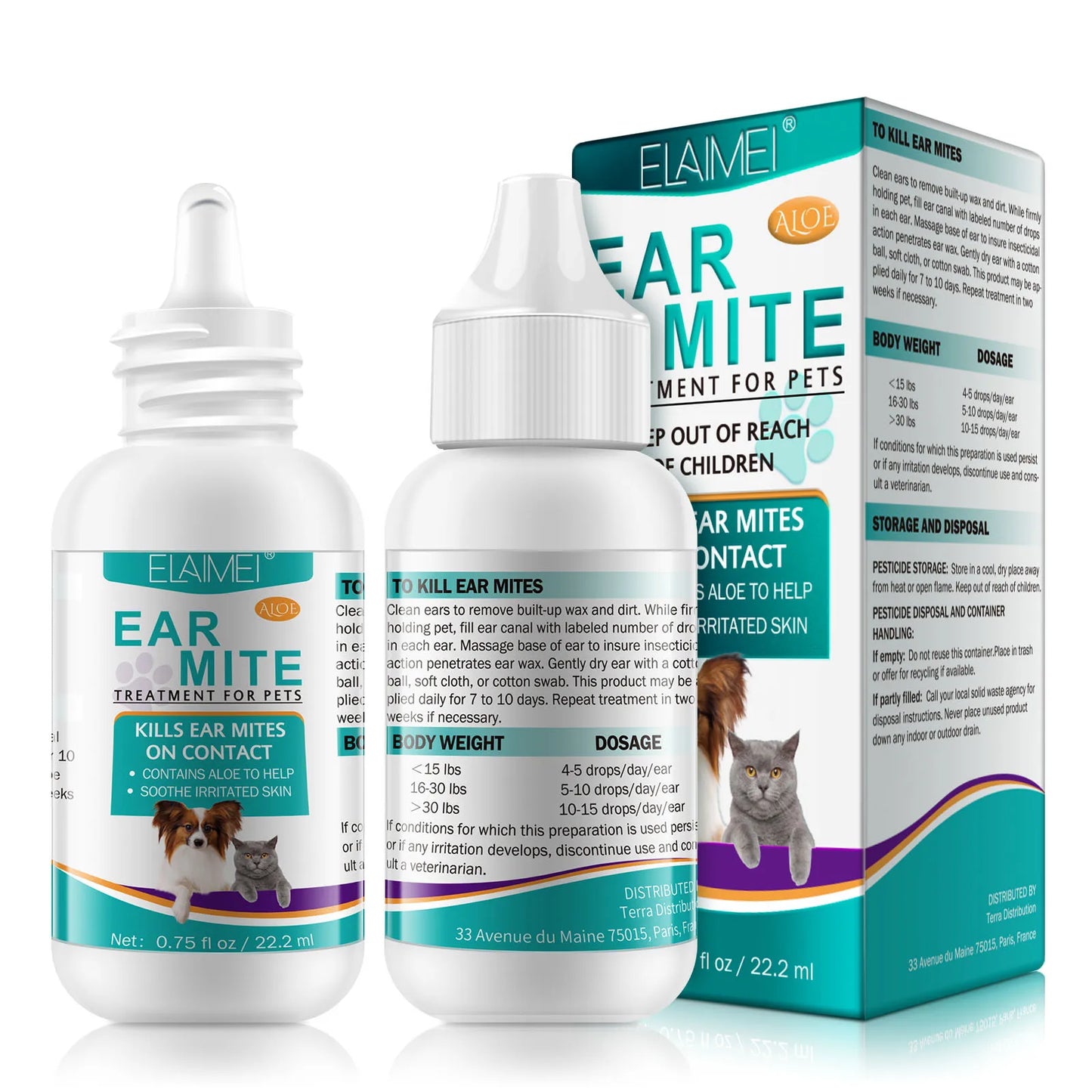 Aloe Ear Mite Treatment for Pets Medicine