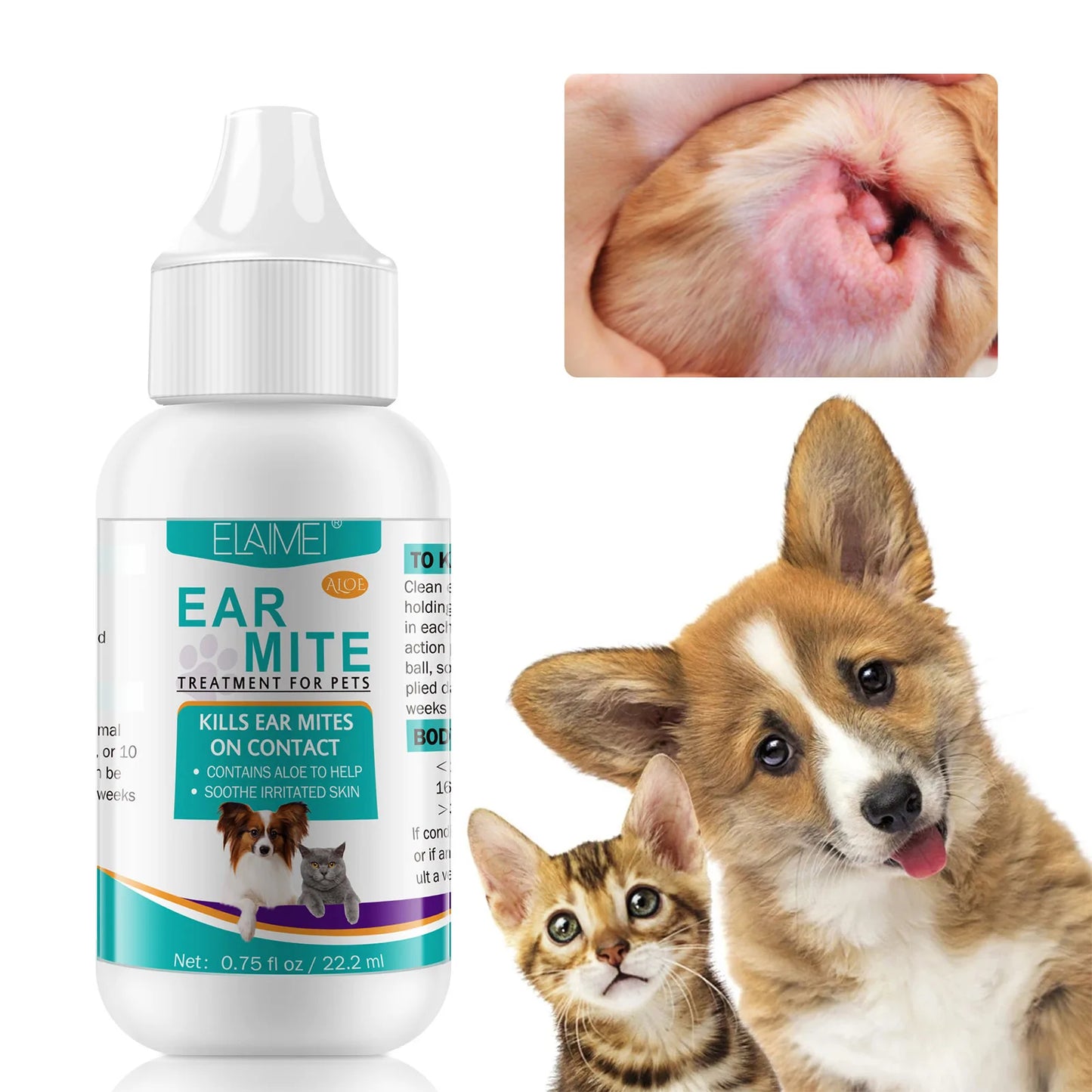 Aloe Ear Mite Treatment for Pets Medicine