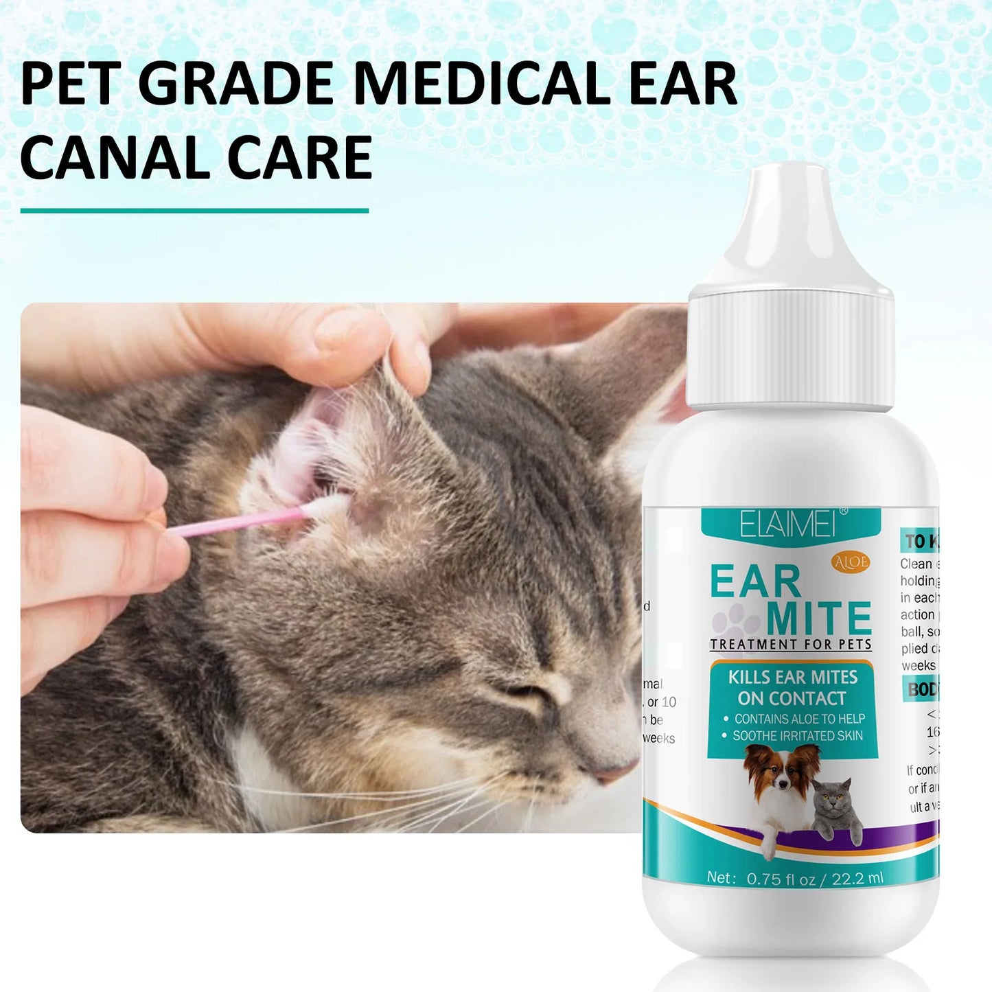 Aloe Ear Mite Treatment for Pets Medicine