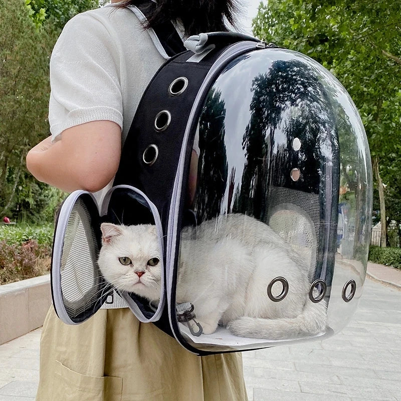 Pet Cat Carrying Bag Space Pet Backpacks Breathable Portable Transparent