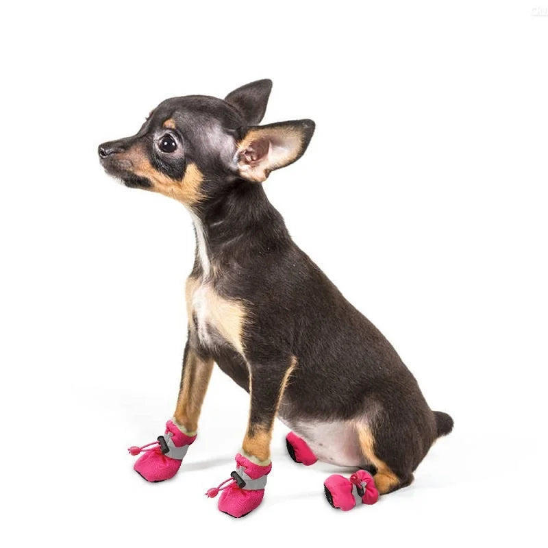 4pcs/set Waterproof Pet Dog Shoes