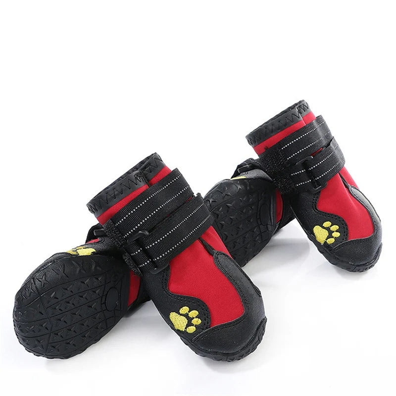 Waterproof Dog Boots Warm Snow 4pcs/set