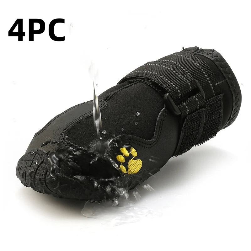 Waterproof Dog Boots Warm Snow 4pcs/set