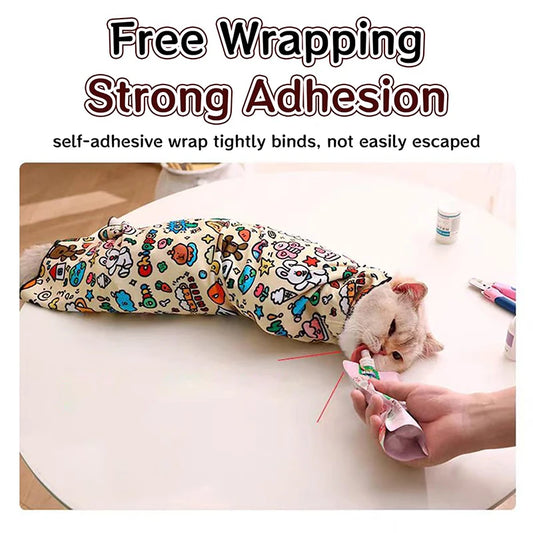 Magic Cloth Pet Parcel Cloth Feeding Medicine Wrapping Cat Anti-scratch And Anti-escape Camera Self-adhesive Cloth Makeup Bag