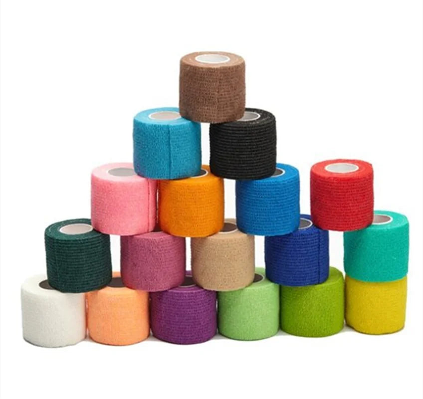 1Pcs Waterproof Medical Therapy Self Adhesive Bandage Muscle Tape Finger Joints Wrap First Aid Kit Pet Elastic Bandage 2.5-10cm