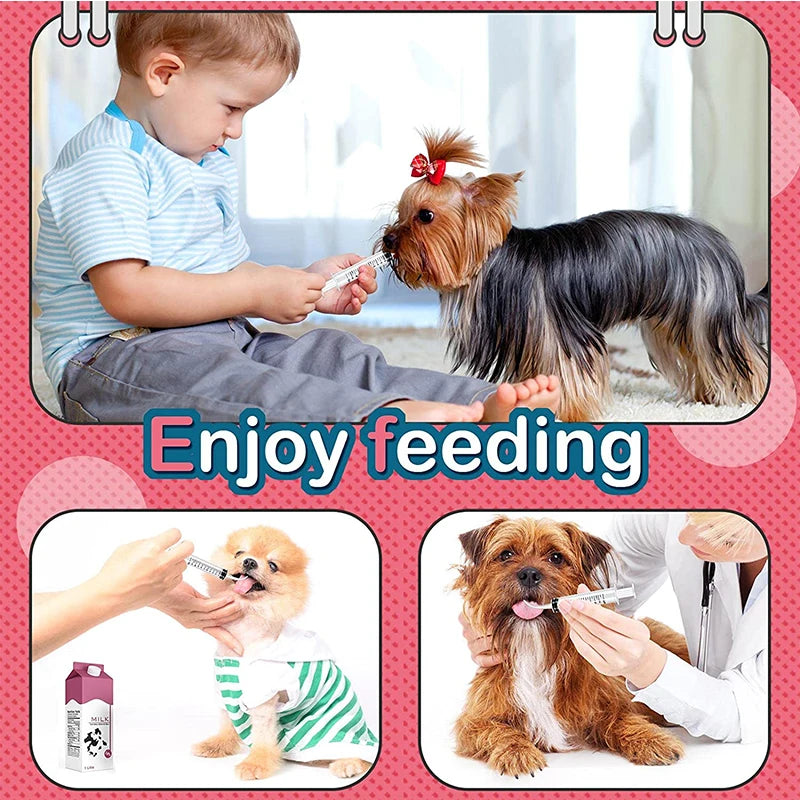 12ml Pet Feeding Syringes with Measurement for Small Dogs or Cats