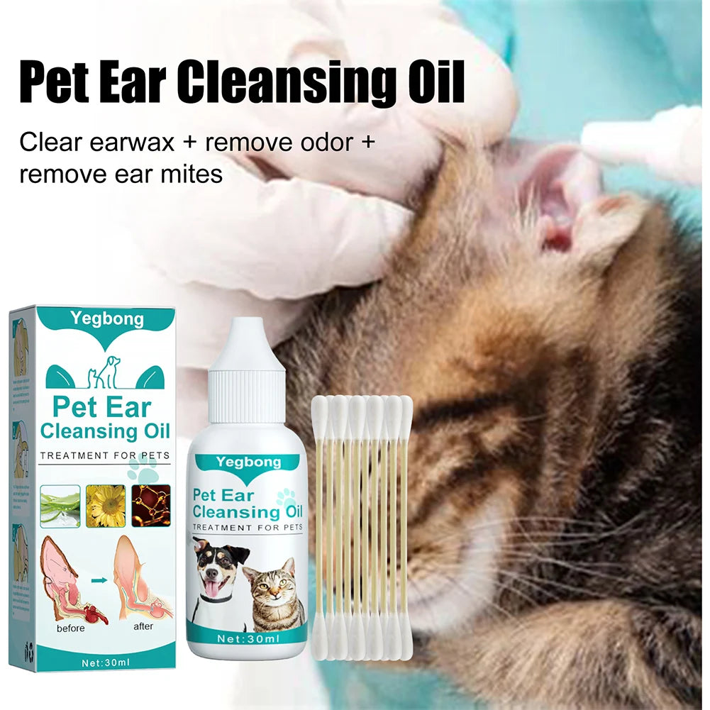 30ml Dog Ear Cleaning Remove Mites Dog