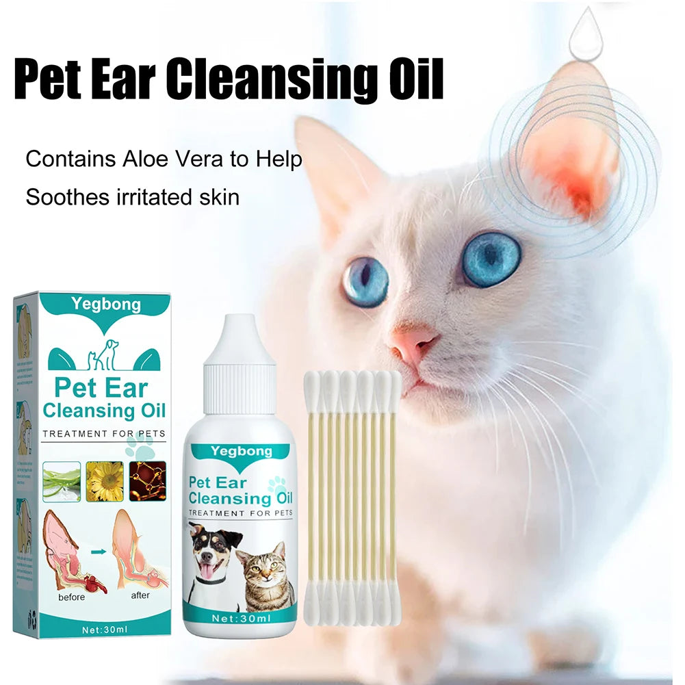 30ml Dog Ear Cleaning Remove Mites Dog