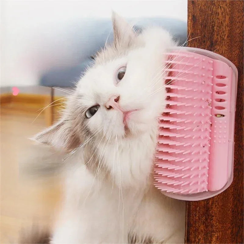 1PC Cat Self Groomer With Catnip Cats Wall Corner Massage