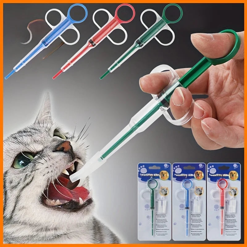 Pet Medicine Feeder Cat Tablet Syringe Feeder Soft Tip Dual Purpose Feeder Cat Pill Shooter Pet Pills Applicator Random Color