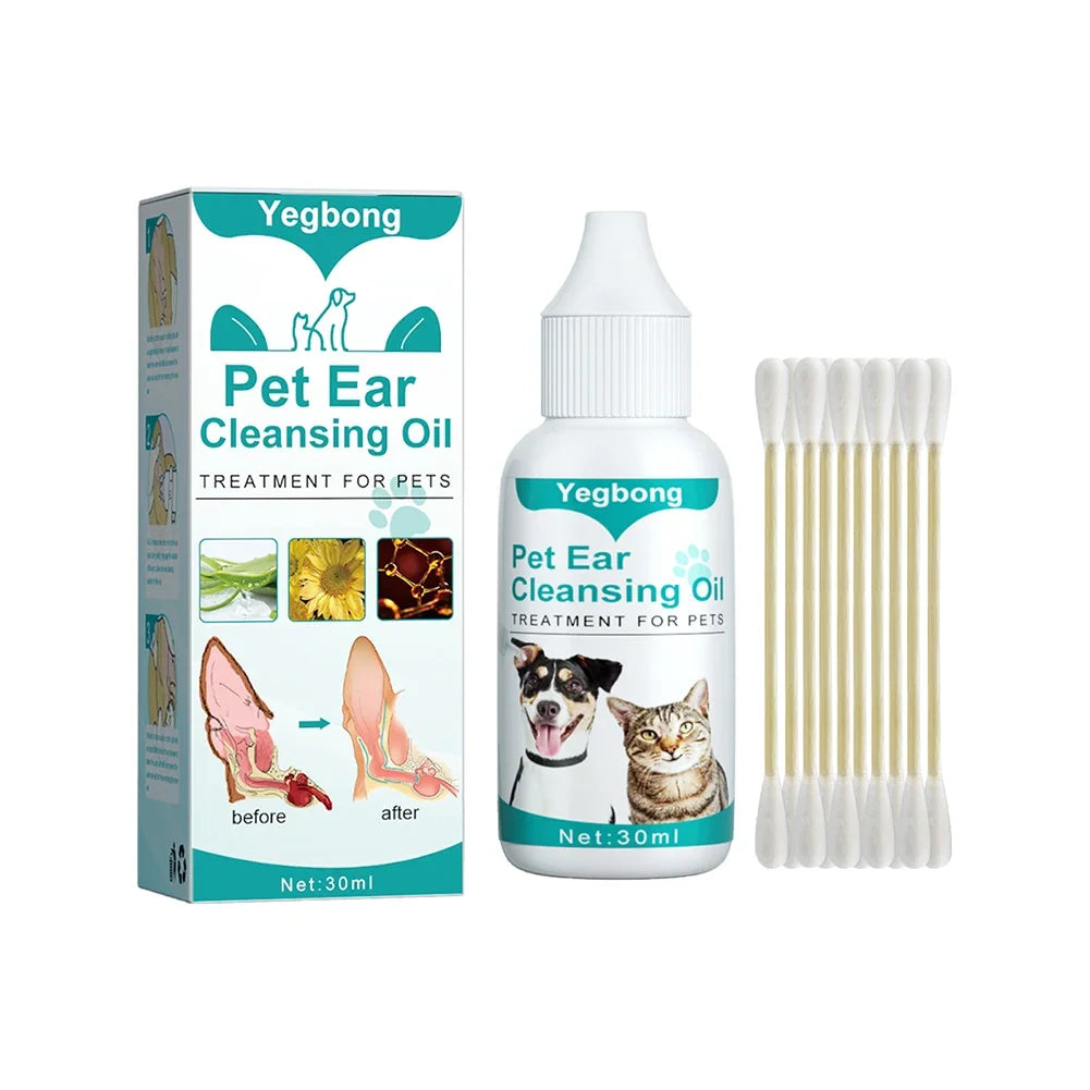 30ml Dog Ear Cleaning Remove Mites Dog