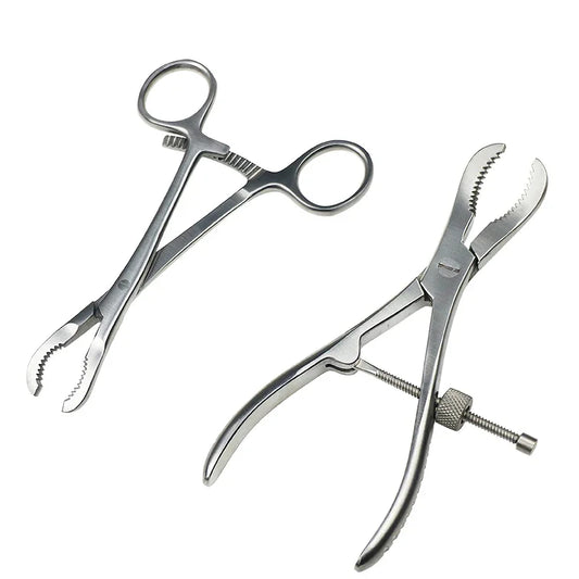 Bone Holding Forceps Stainless Steel Toothed Phalanges Reduction Forceps Veterinary Orthopedics Instruments 1pcs pet