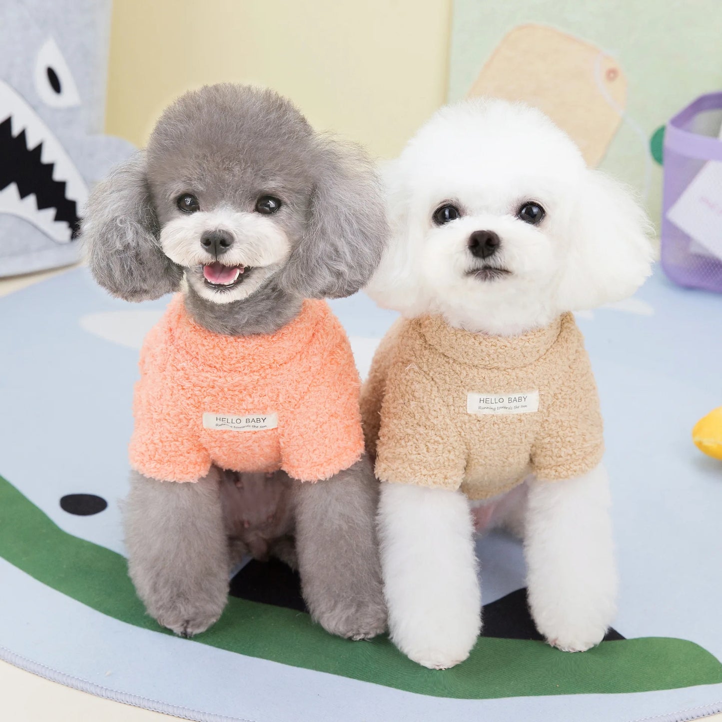 Winter Dogs and Cats Sweater Warm Plush