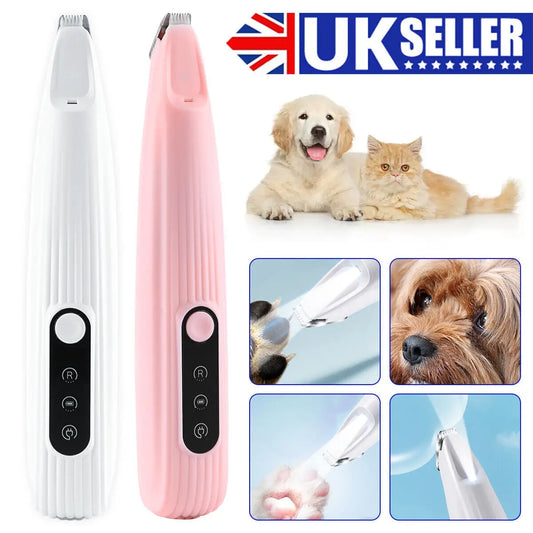 Electric Pet Hair Clipper Dog Cat Feet Paw Shaver Cordless Grooming Trimmer Kit