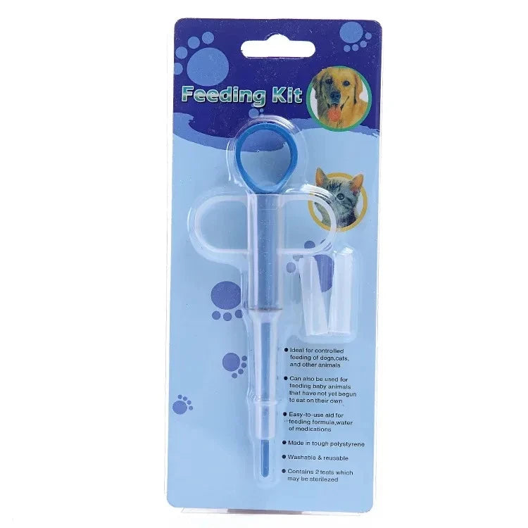 Pet Medicine Feeder Cat Tablet Syringe Feeder Soft Tip Dual Purpose Feeder Cat Pill Shooter Pet Pills Applicator Random Color