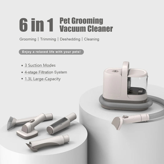 6 in 1 Professional Home Pet Grooming Vacuum Kit