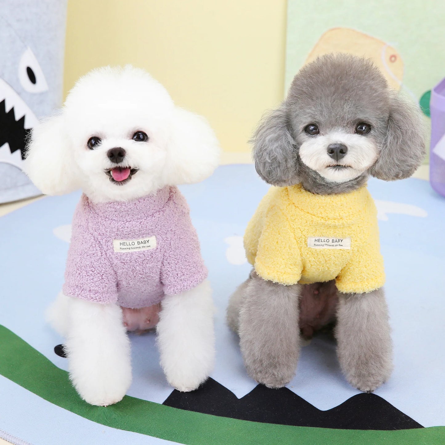 Winter Dogs and Cats Sweater Warm Plush