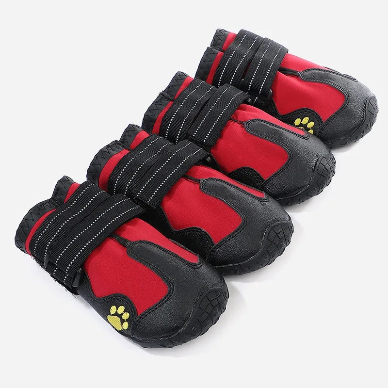 Waterproof Dog Boots Warm Snow 4pcs/set