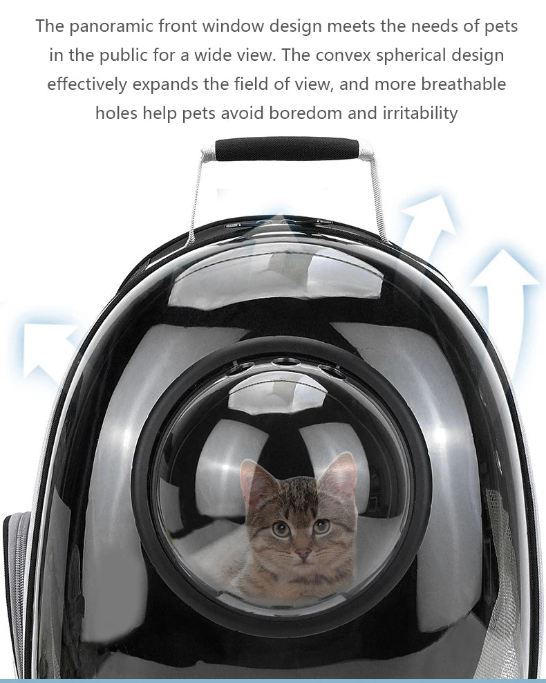 Pet Cat Carrying Bag Space Pet Backpacks Breathable Portable Transparent