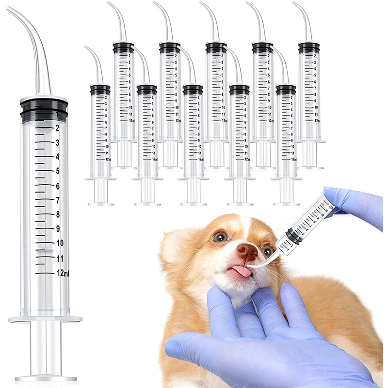 12ml Pet Feeding Syringes with Measurement for Small Dogs or Cats