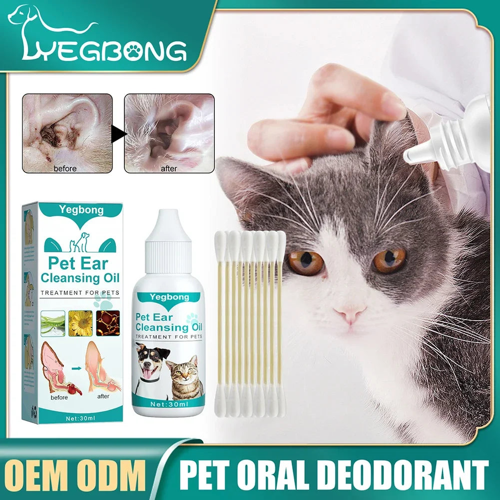 30ml Dog Ear Cleaning Remove Mites Dog