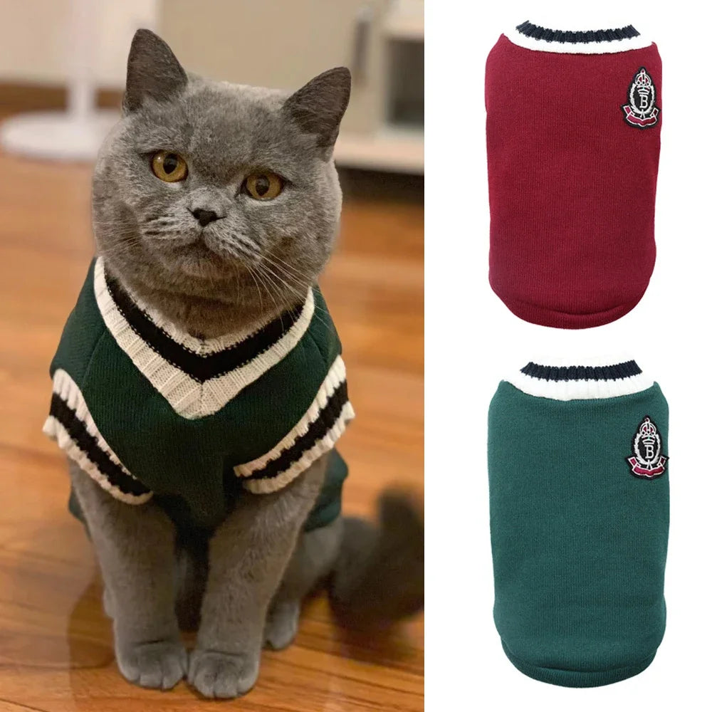 Autumn Winter Pet Cat Dog Sweater Warm Coat