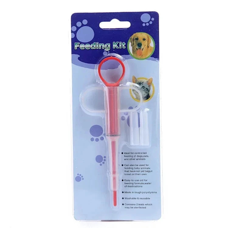 Pet Medicine Feeder Cat Tablet Syringe Feeder Soft Tip Dual Purpose Feeder Cat Pill Shooter Pet Pills Applicator Random Color